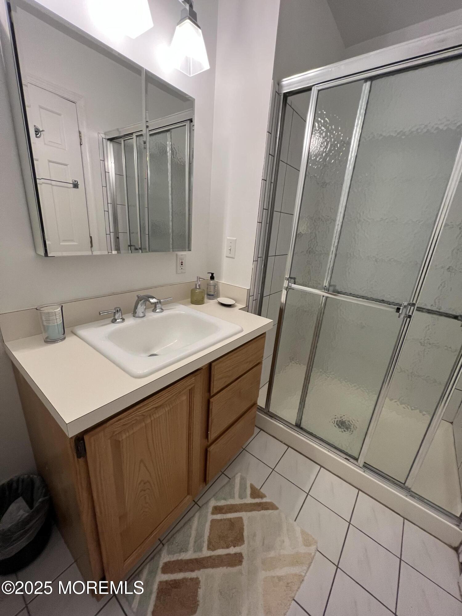 413 Morris Avenue Spring Lake, NJ 07762 - Photo 12 of 14 a utility room with a sink a vanity and a mirror