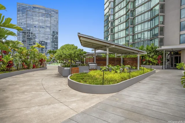 a outdoor space with furniture
