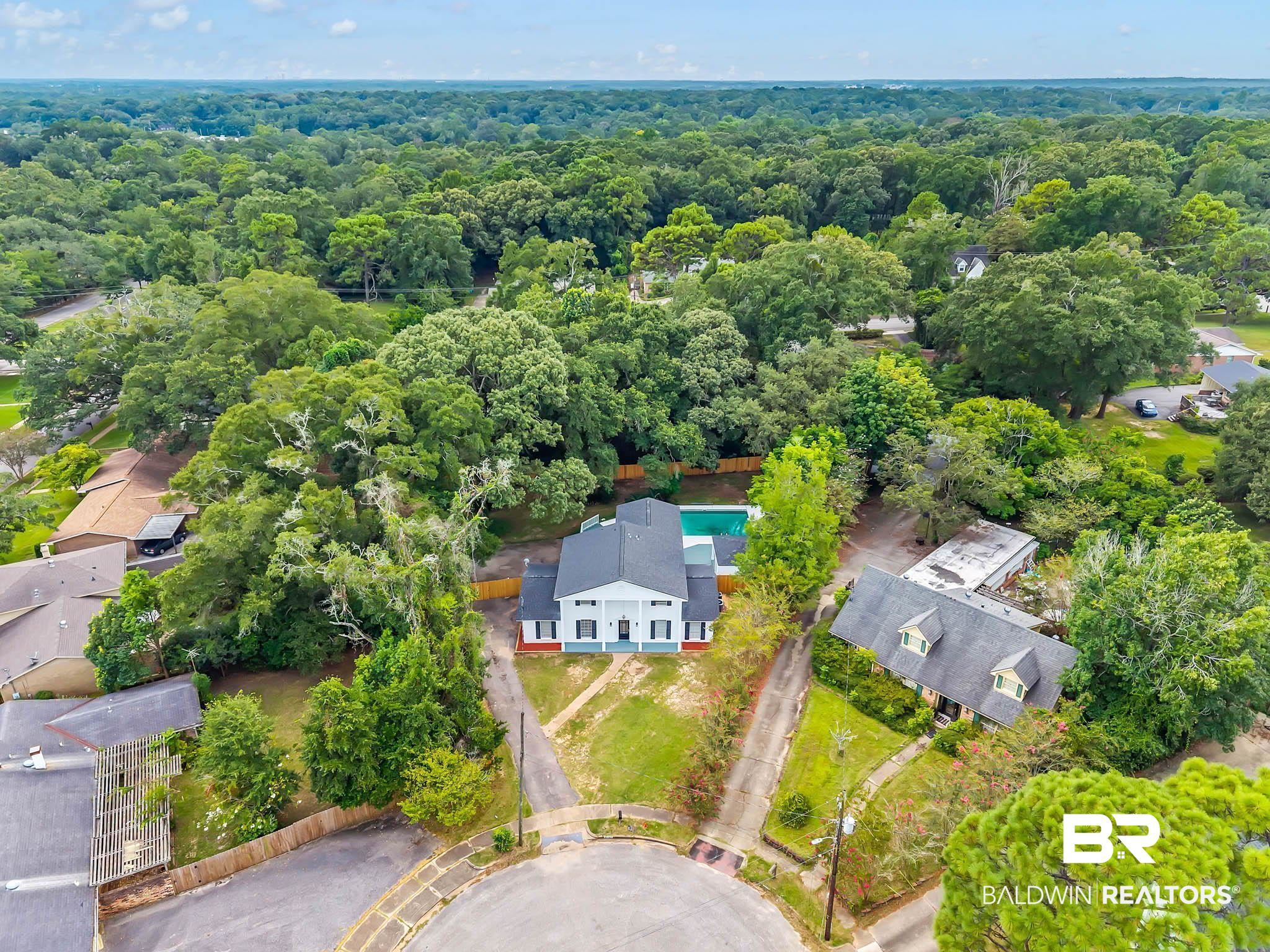 4705 Sherry Court Mobile, AL 36693 - Photo 78 of 100 Bird's eye view of a heavily wooded area