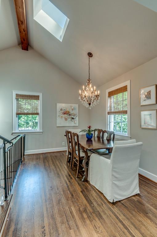 138 Alton Road Nashville, TN 37205 - Photo 12 of 29 Dining w/ Vaulted Ceilings and Exposed Wooden Beam