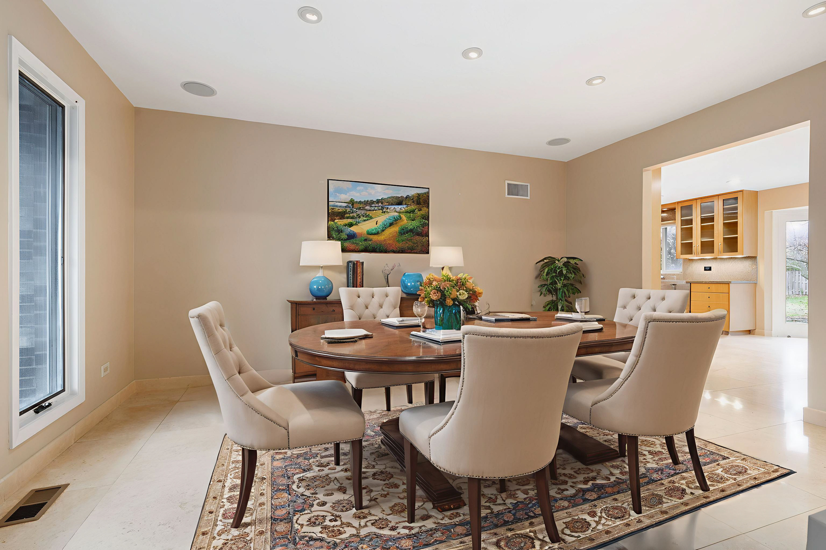 825 Downing Street Northbrook, IL 60062 - Photo 12 of 29 a view of a dining room with furniture a livingroom and wooden floor
