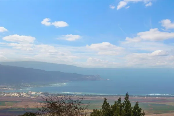 a view of an ocean and beach