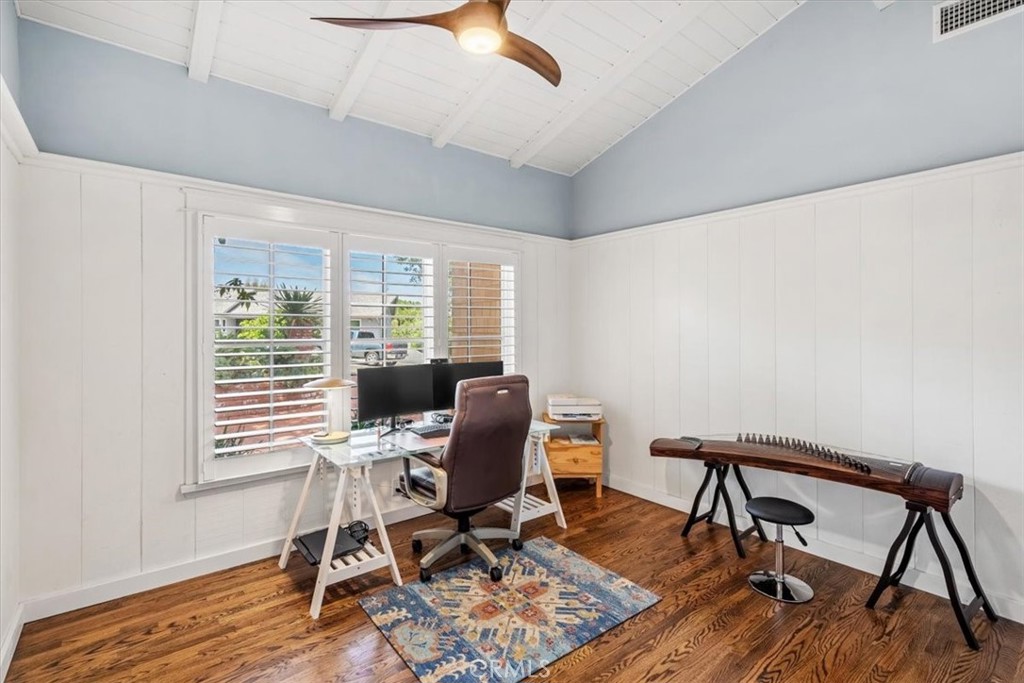 27064 Sunnyridge Road Palos Verdes Peninsula, CA 90274 - Photo 31 of 57 a workspace with wooden floor and a window