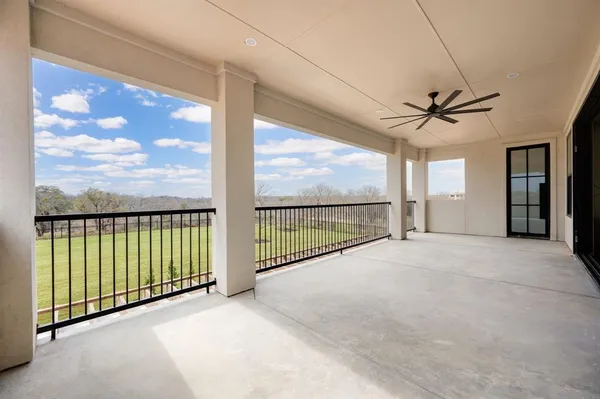 a view of a room with a large window
