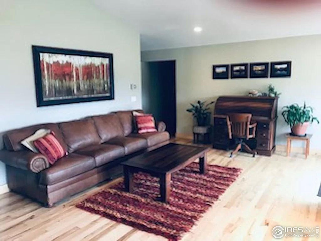 16705 Rist Canyon Road Bellvue, CO 80512 - Photo 11 of 25 a living room with furniture a rug and a painting