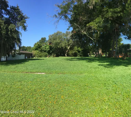 a view of a grassy field with trees
