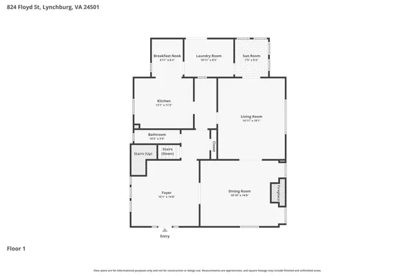 $269,900 | 824 Floyd Street, Lynchburg, VA 24501