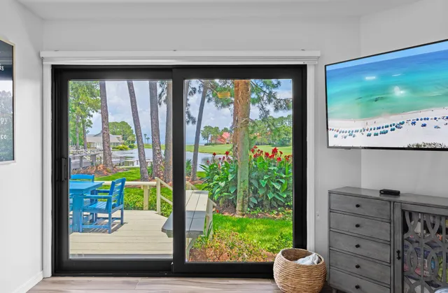 a view of a living room and window