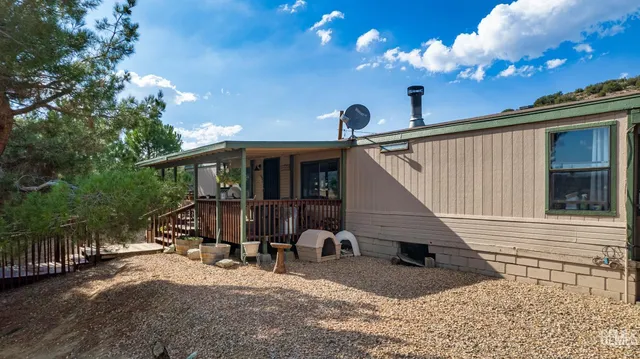 a view of a house with a patio