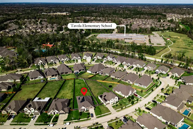 an aerial view of multiple house