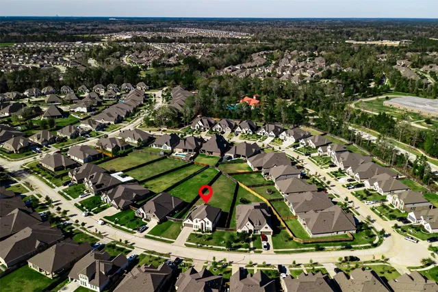 an aerial view of multiple house