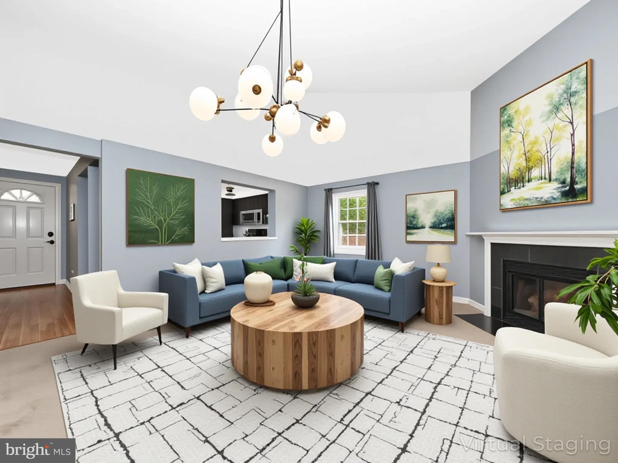 7283 Procopio Circle Columbia, MD 21046 - Photo 10 of 39 a living room with furniture and a fireplace