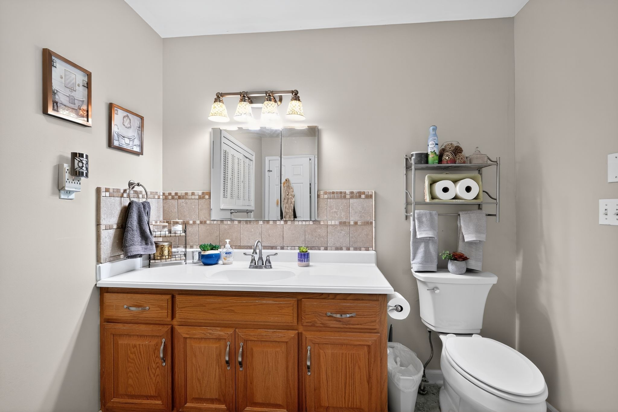 3119 Tyree Springs Road Hendersonville, TN 37075 - Photo 25 of 61 a bathroom with a toilet a sink and mirror