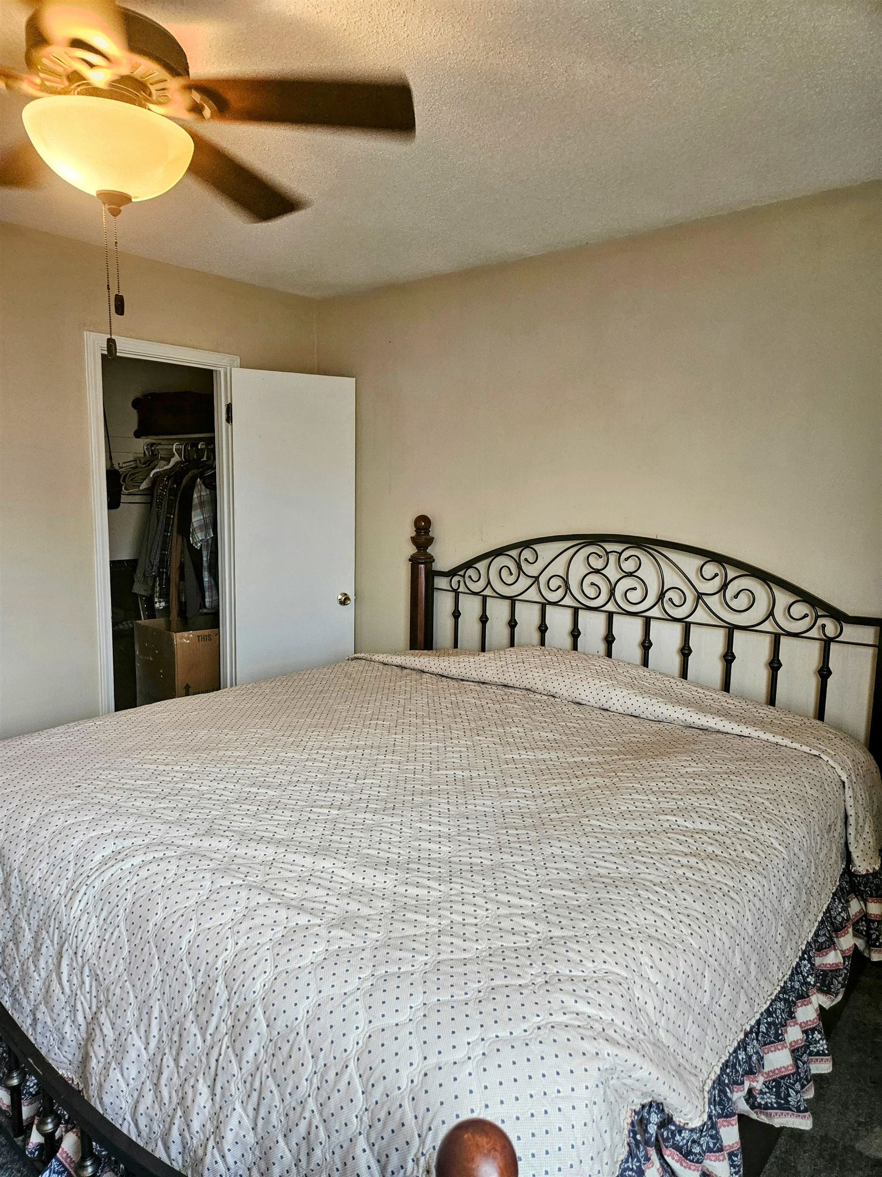 4262 Water Briar Road Millington, TN 38053 - Photo 11 of 21 Bedroom with a closet, a ceiling fan, a walk in closet, and a textured ceiling