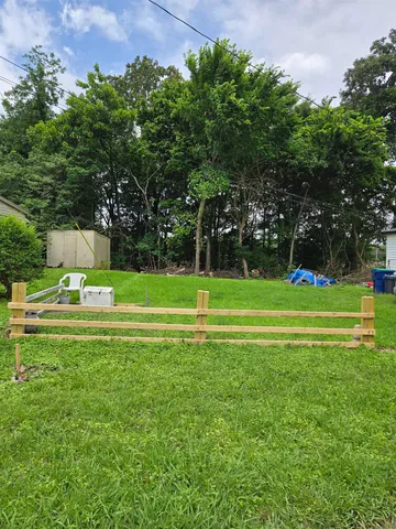 a view of a volley ball court