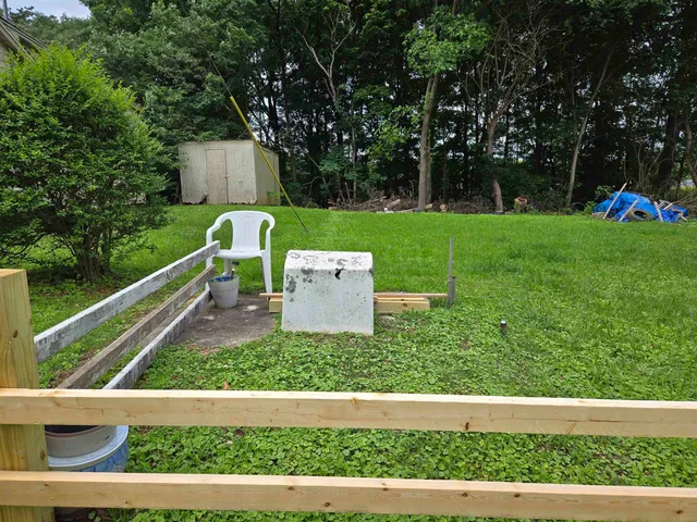 a view of an outdoor space and yard