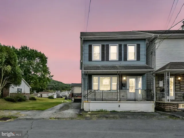 a front view of a house