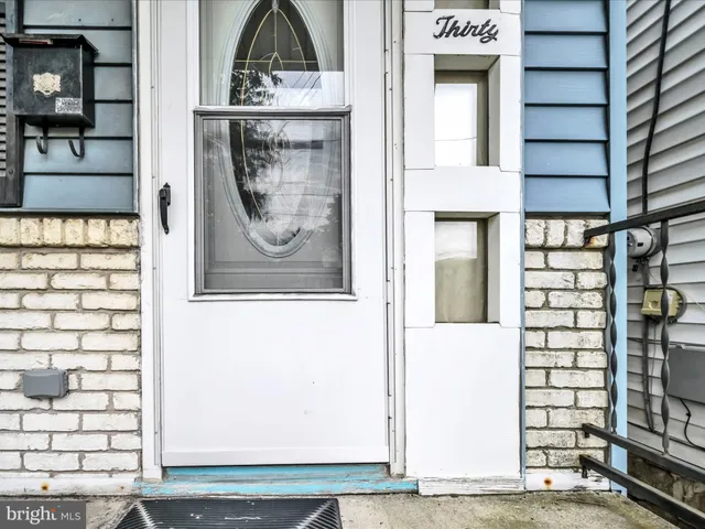 a view of front door of house