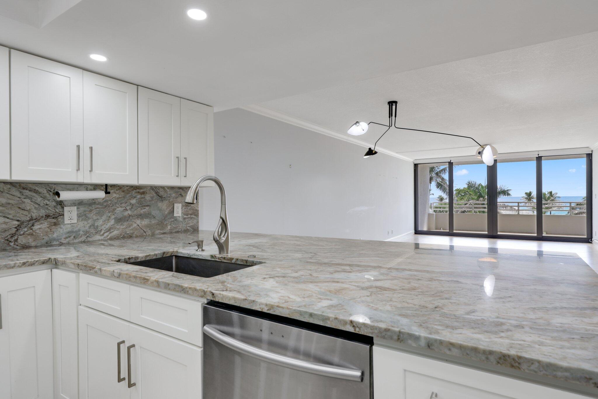 3450 South Ocean Boulevard, Unit 401 Highland Beach, FL 33487 - Photo 18 of 57 KITCHEN VIEW