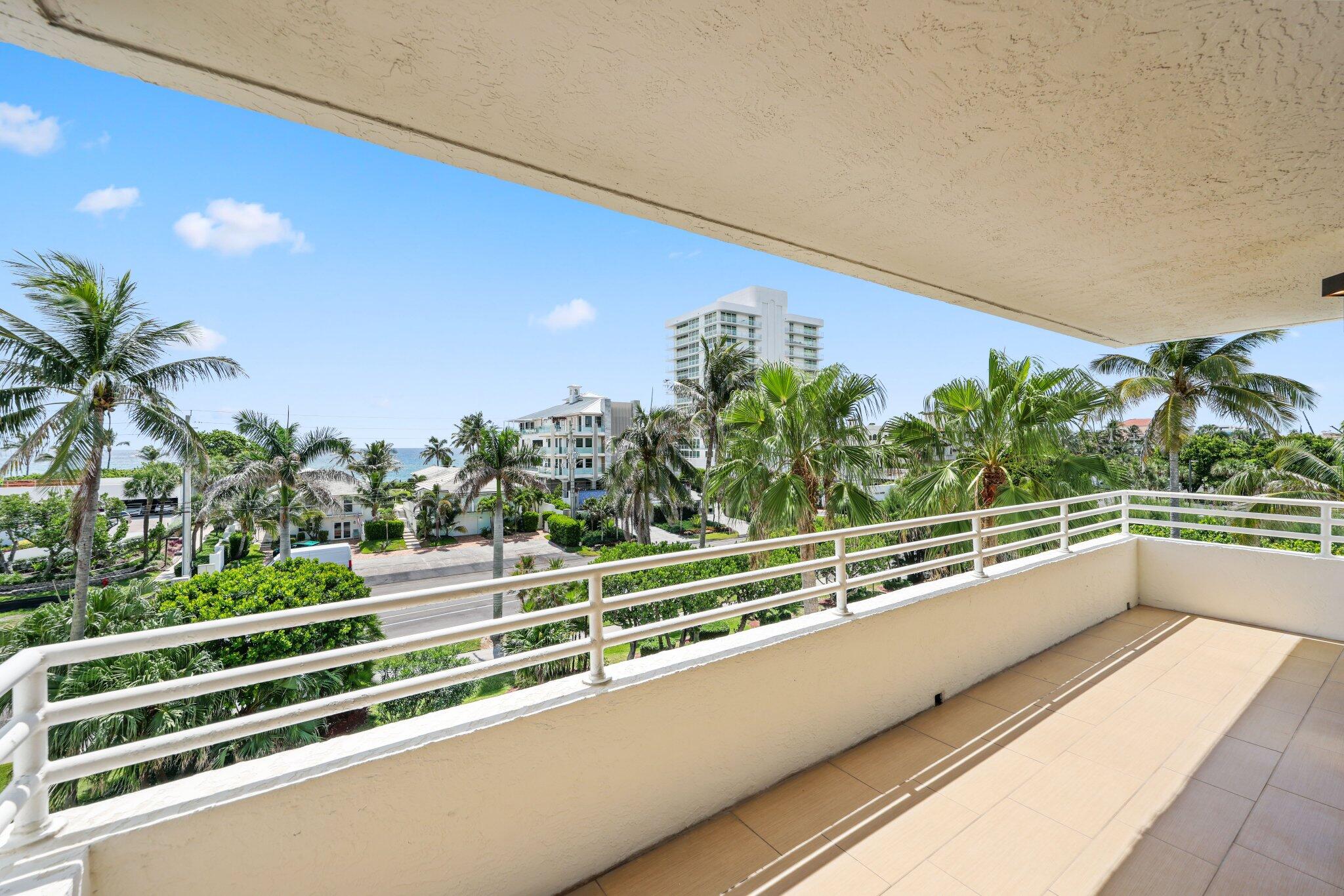 3450 South Ocean Boulevard, Unit 401 Highland Beach, FL 33487 - Photo 2 of 57 OCEAN VIEW BALCONY