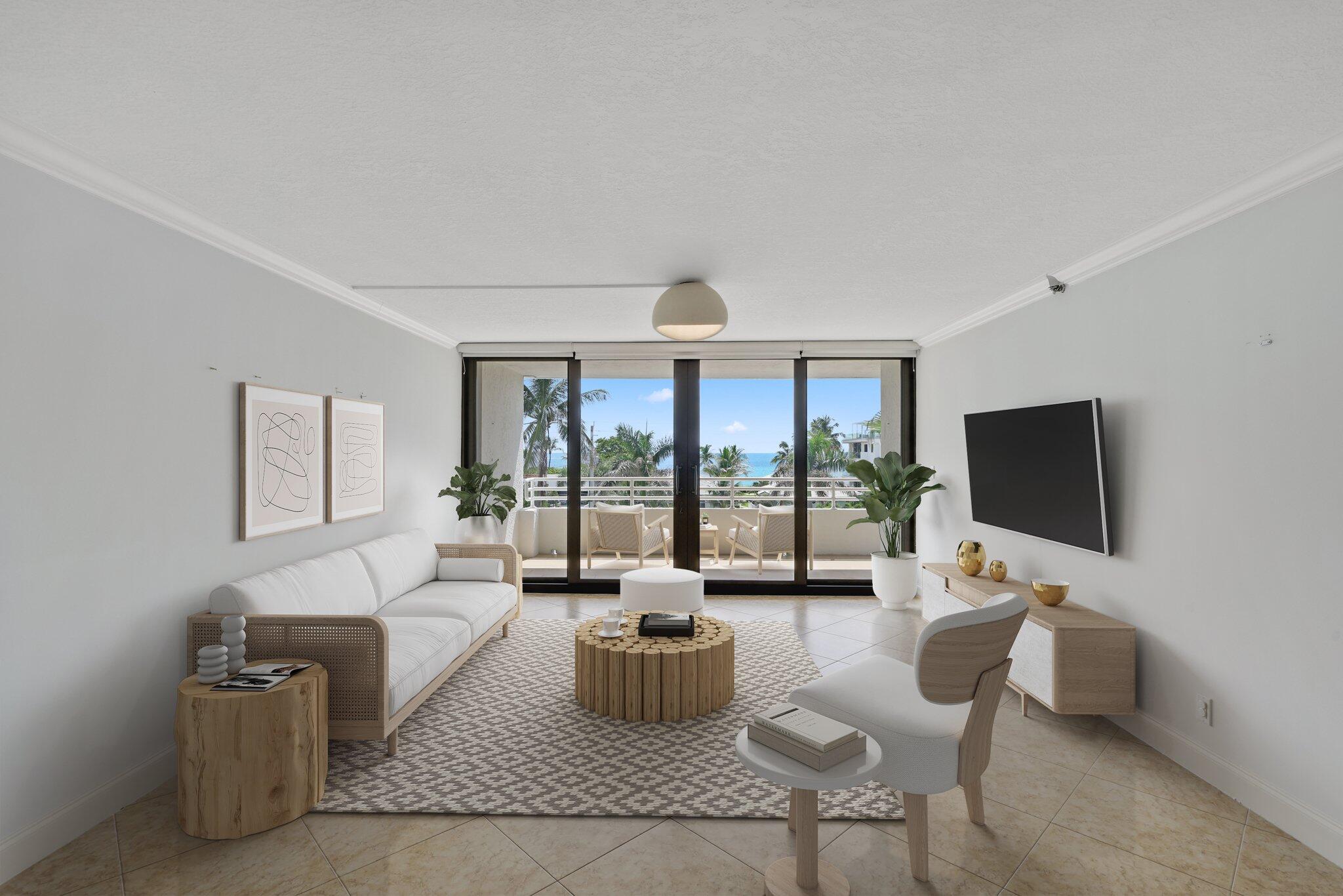 3450 South Ocean Boulevard, Unit 401 Highland Beach, FL 33487 - Photo 22 of 57 LIVING & DINING