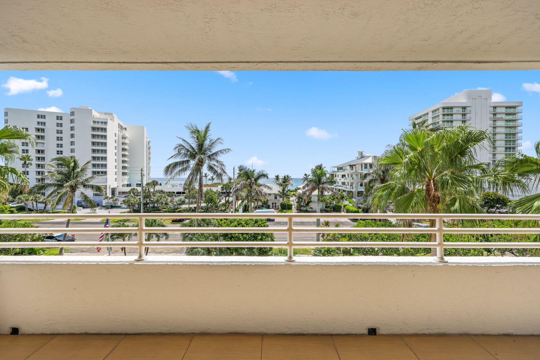 3450 South Ocean Boulevard, Unit 401 Highland Beach, FL 33487 - Photo 40 of 57 OCEAN VIEW BALCONY