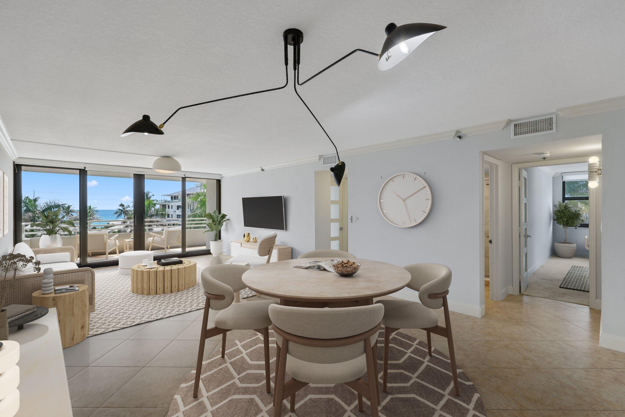 3450 South Ocean Boulevard, Unit 401 Highland Beach, FL 33487 - Photo 5 of 57 LIVING & DINING