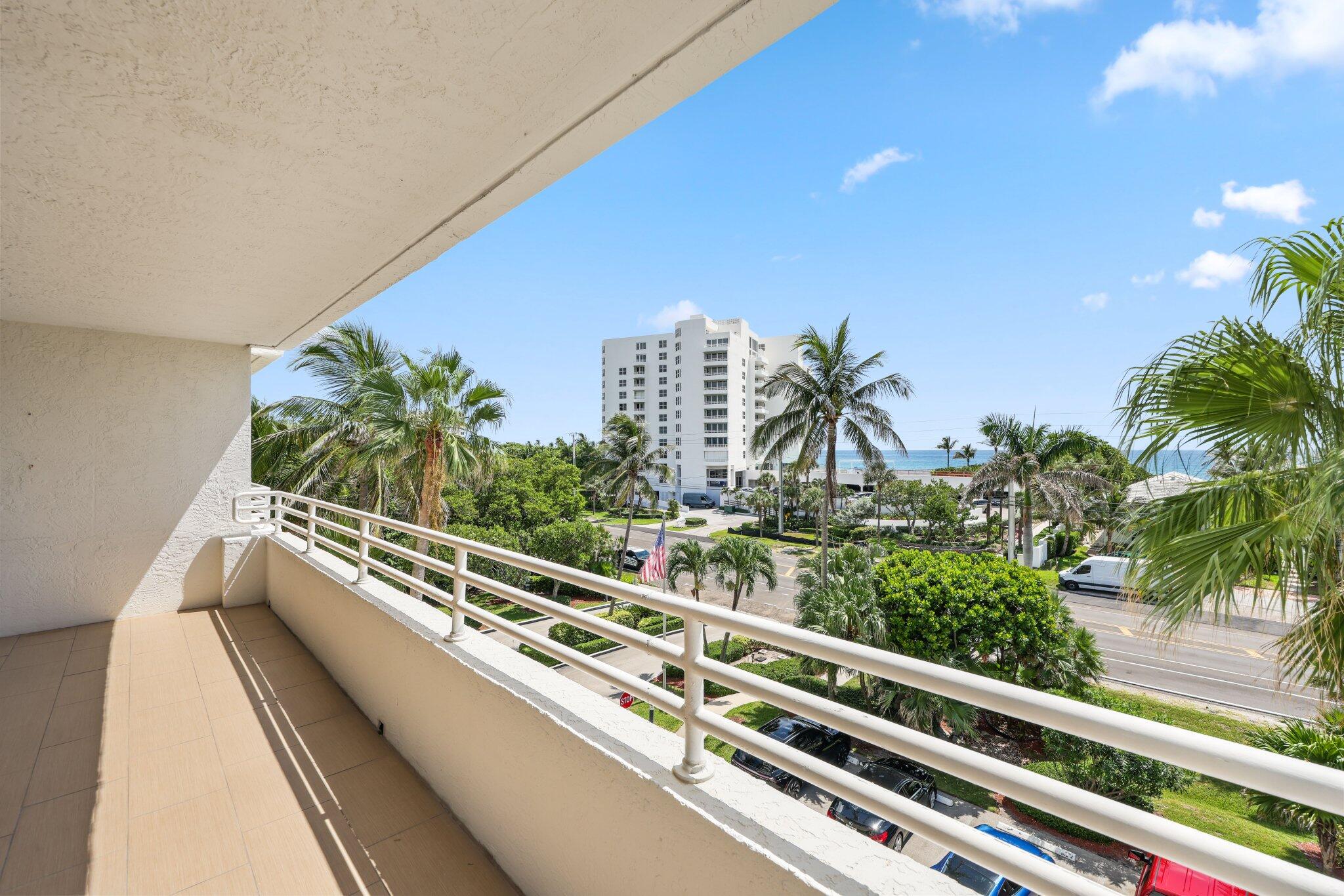 3450 South Ocean Boulevard, Unit 401 Highland Beach, FL 33487 - Photo 51 of 57 OCEAN VIEW BALCONY