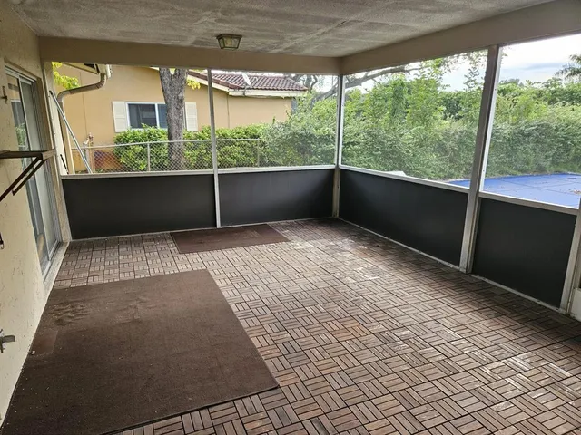 a room with washing machine