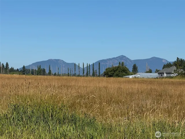 a view of an outdoor space and mountain view