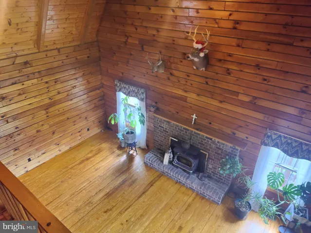 a view of terrace with wooden floor