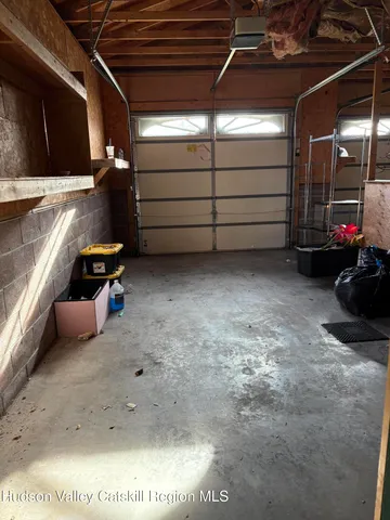 a view of a garage room