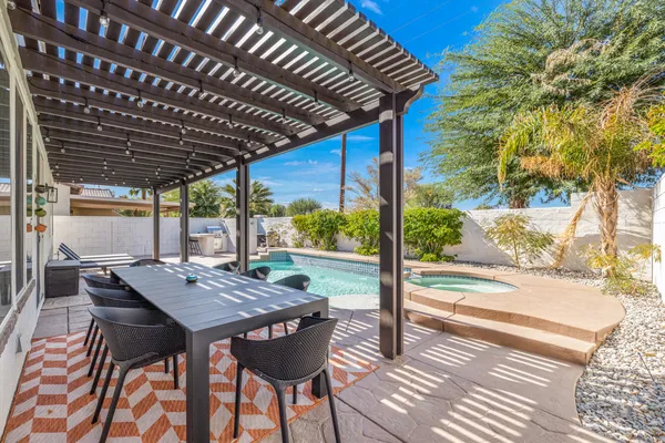 a view of porch with furniture