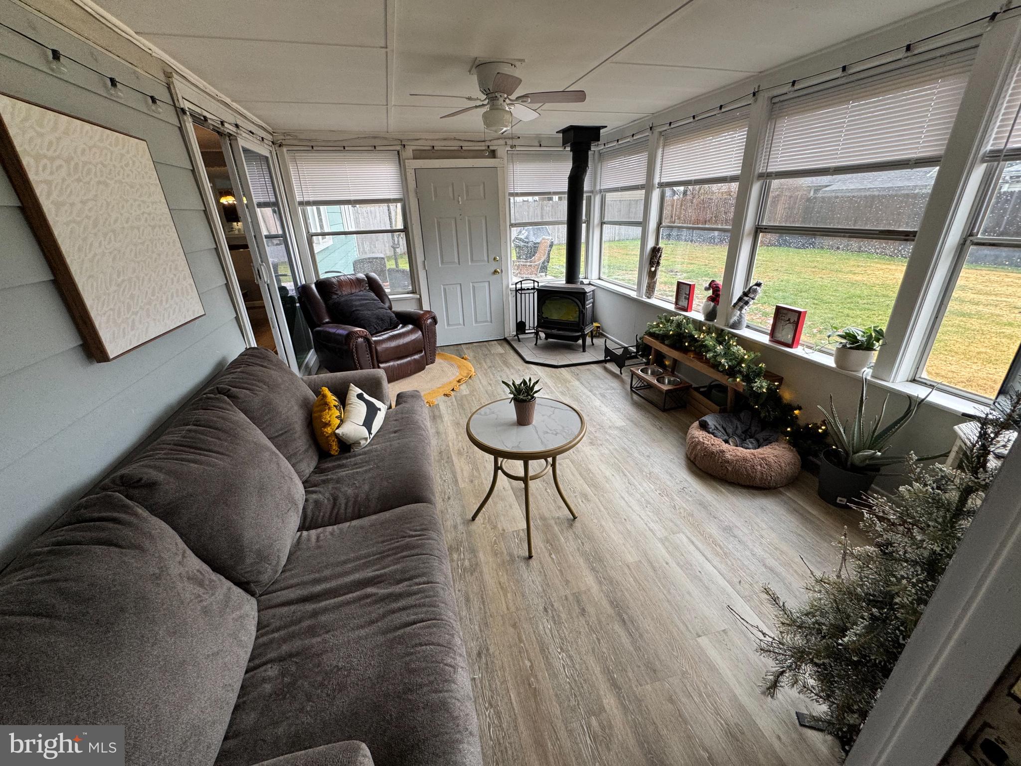 802 Dunbury Road Fairless Hills, PA 19030 - Photo 10 of 27 Sunroom with Wood Burning Stove