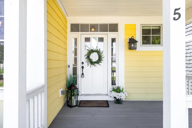 a view of porch with windows