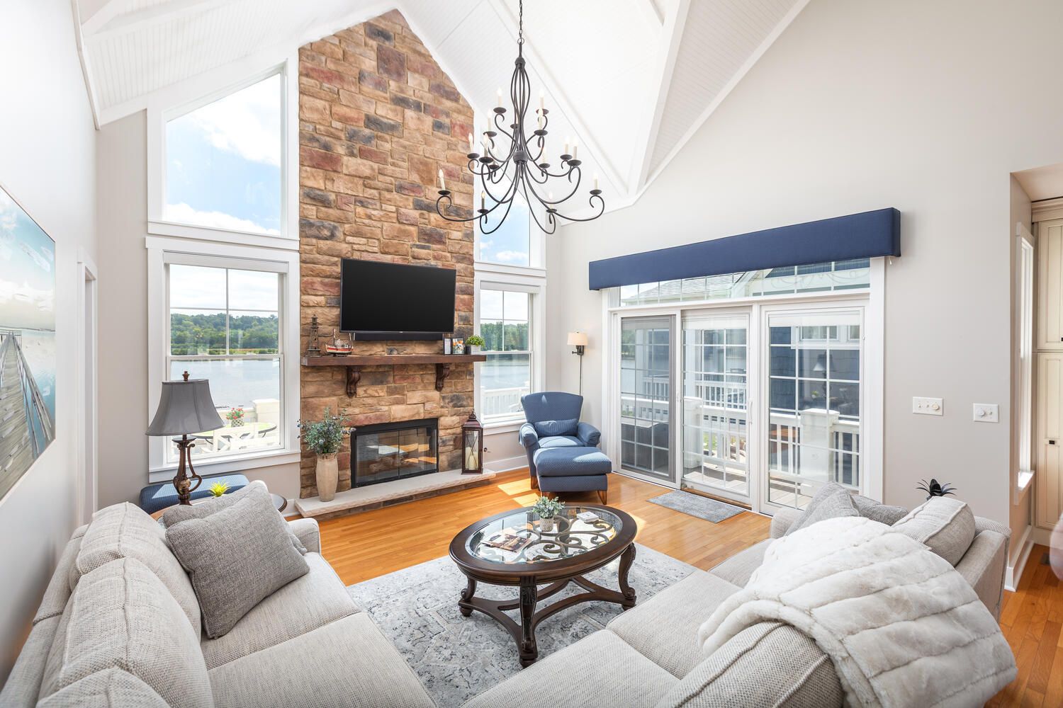 5 Windward Way Ottawa, IL 61350 - Photo 25 of 50 a living room with fireplace furniture and a large window