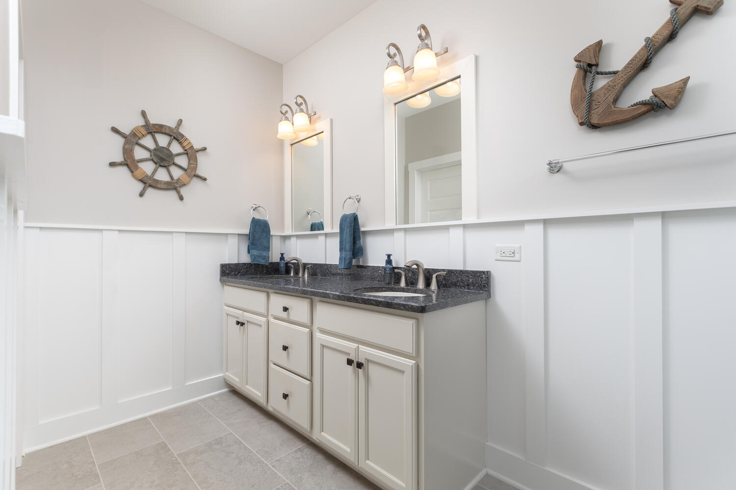 5 Windward Way Ottawa, IL 61350 - Photo 41 of 50 a bathroom with a granite countertop sink a toilet and a mirror