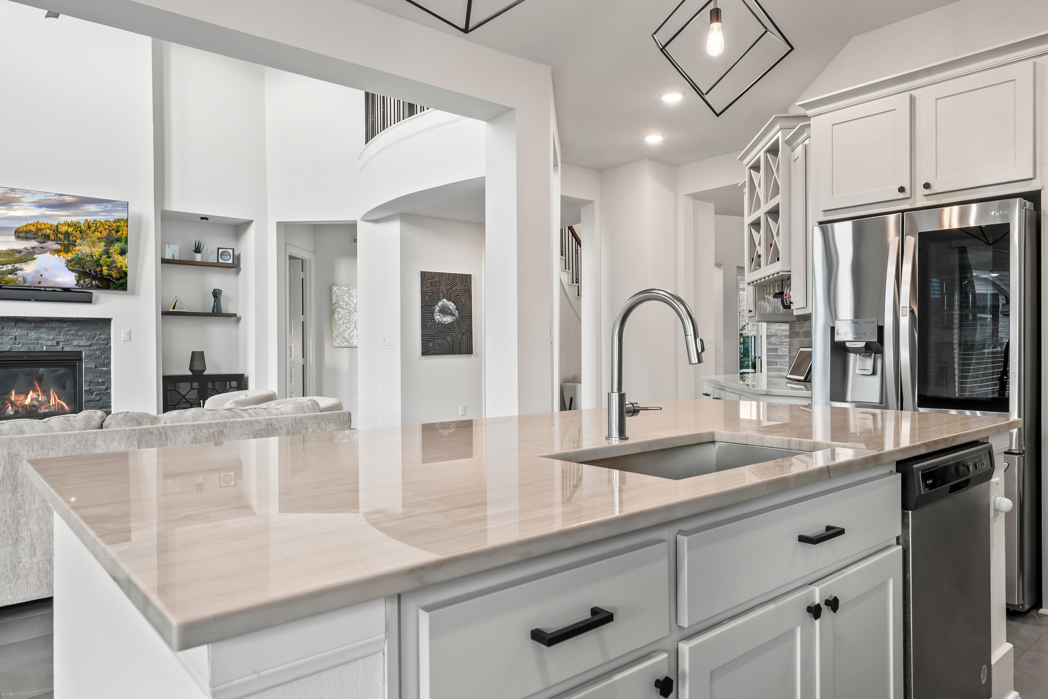 124 Low River Lane Georgetown, TX 78628 - Photo 39 of 39 a kitchen with granite countertop a sink and cabinets
