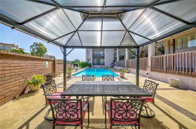 a outdoor view with a sitting space