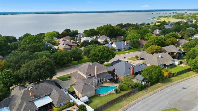 an aerial view of multiple house