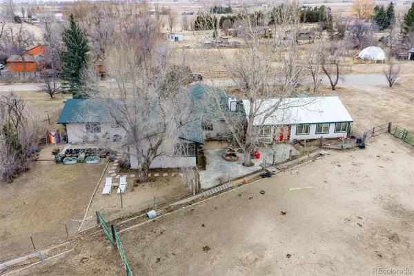 an aerial view of multiple house