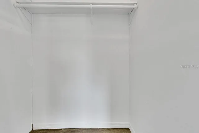 a view of small space with closet