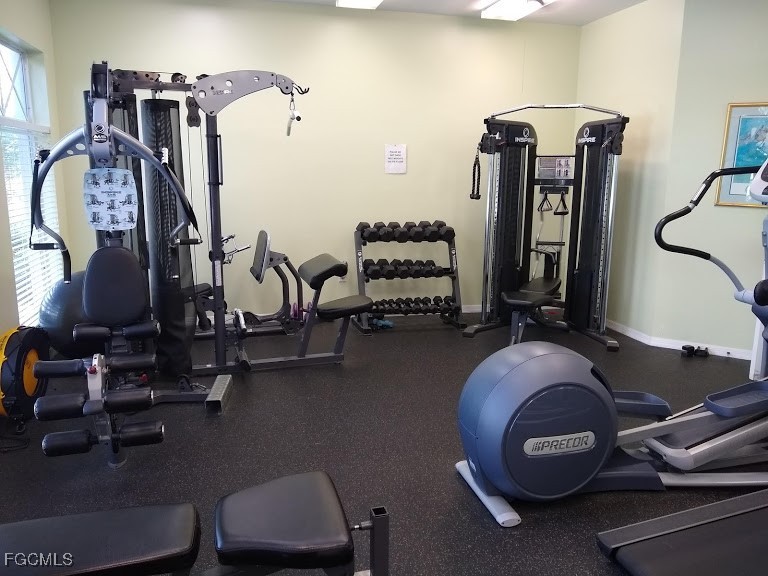 4709 Fairloop Run Lehigh Acres, FL 33973 - Photo 23 of 25 a room with gym equipment
