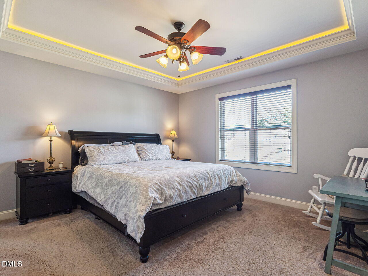 136 Kenneth Lane Willow Spring, NC 27592 - Photo 34 of 94 Primary suite - 2nd level, tray ceiling & mood lighting