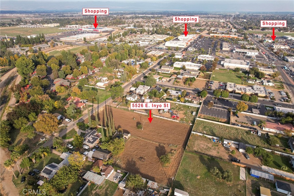 an aerial view of multiple house