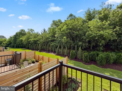 a park view with a bench in the background