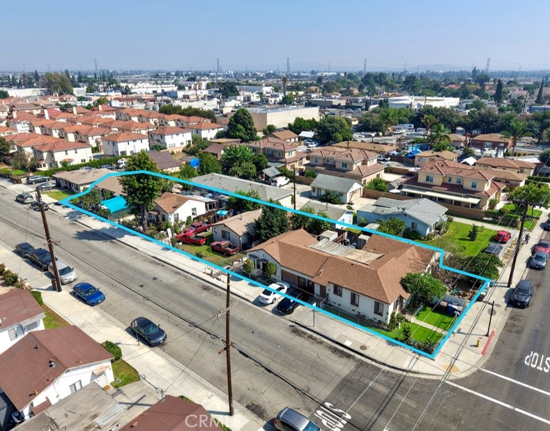 an aerial view of a city