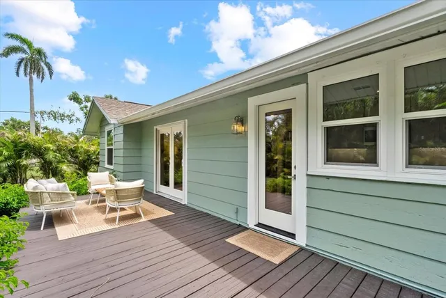 a view of a house with a patio