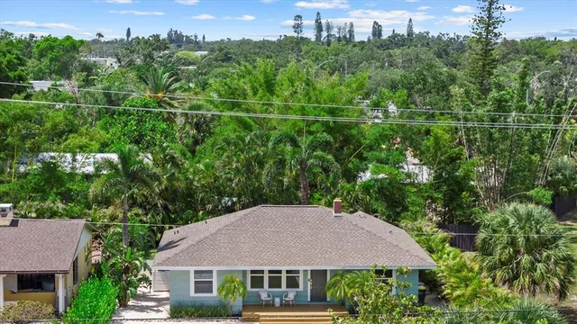 an aerial view of multiple house