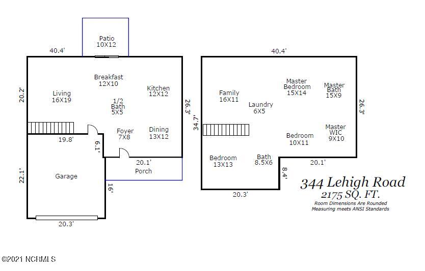 344 Lehigh Road Wilmington, NC 28412 - Photo 40 of 40 Floor Plan